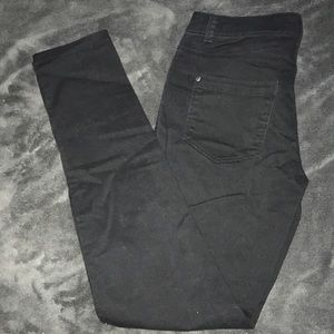 Black Skinny Twill Pants
